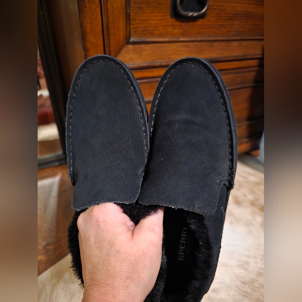 Sperry Women's Moc-Sider Moccasin, 7.5 M, Navy - Picture 11 of 11